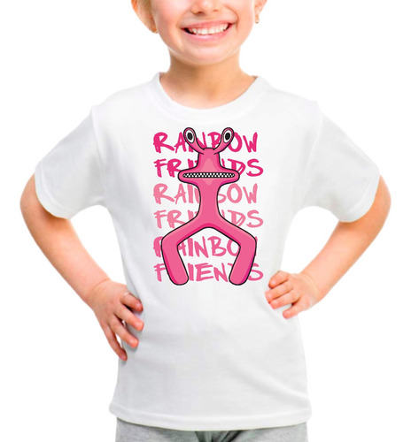 Camisa Camiseta Rainbow Friends Roblox Rosa